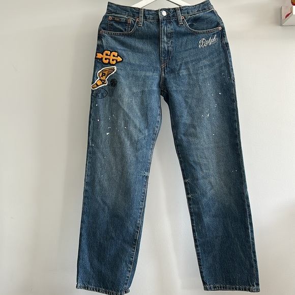 ✨Host pick✨Polo by Ralph Lauren Blue and Yellow Cartoon Patch Jeans - Picture 7 of 12